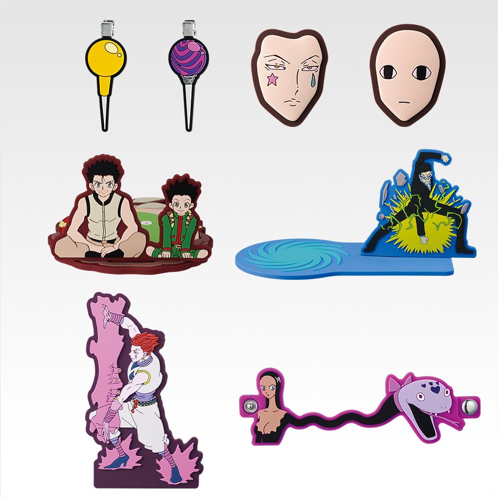 J) Hair Clip/Magnet/Coaster/Character Stand/Cord Band